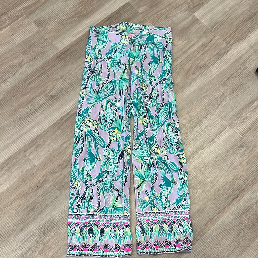 Lilly Pulitzer Floral Wide-Leg Pants